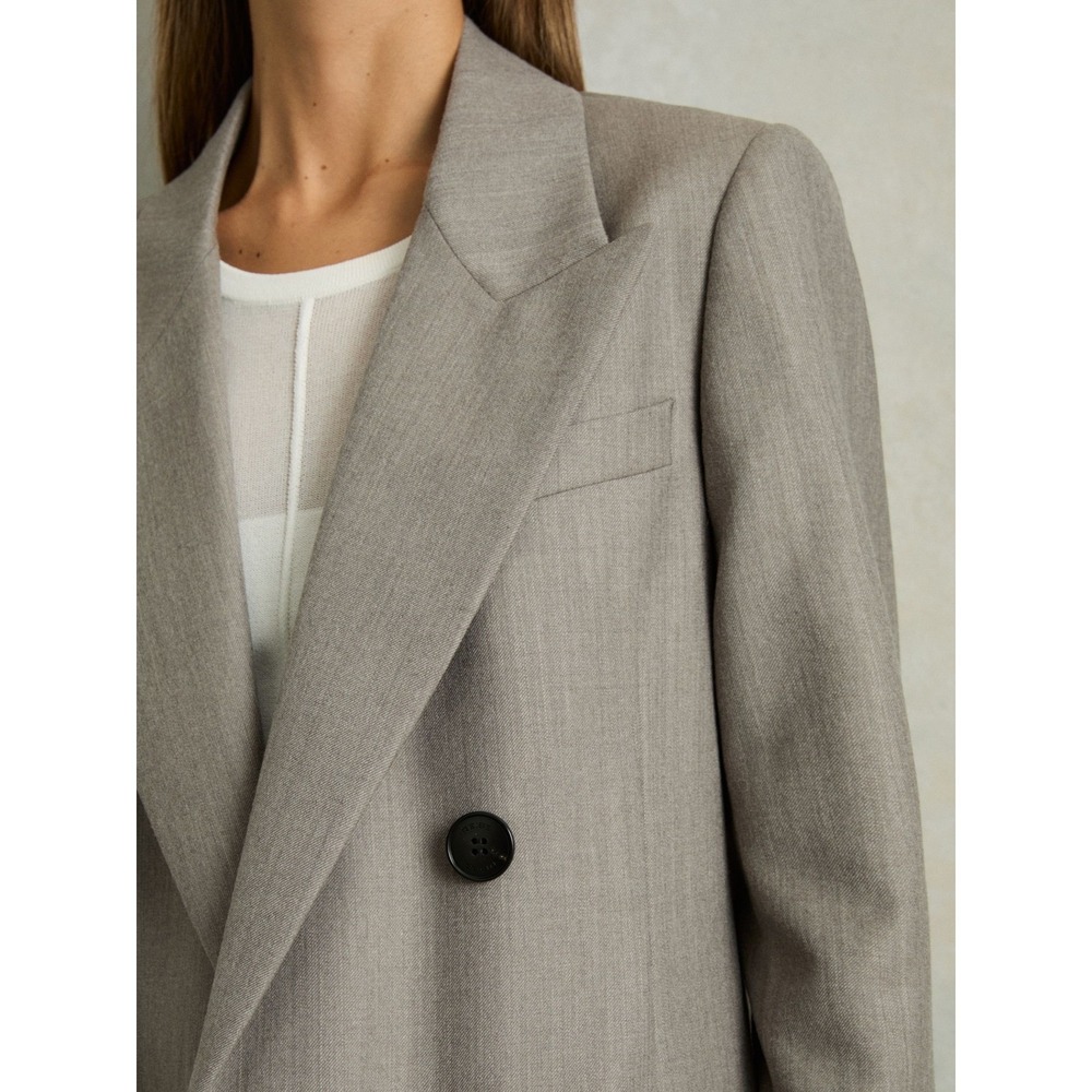 NWT REISS Darla Wool Oversized Double-Breasted Blazer / Sizes 10 / MSRP $500 - Picture 4 of 6